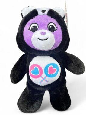 Purple Care Bears Hoodie Share Bear Dressed as a Skunk